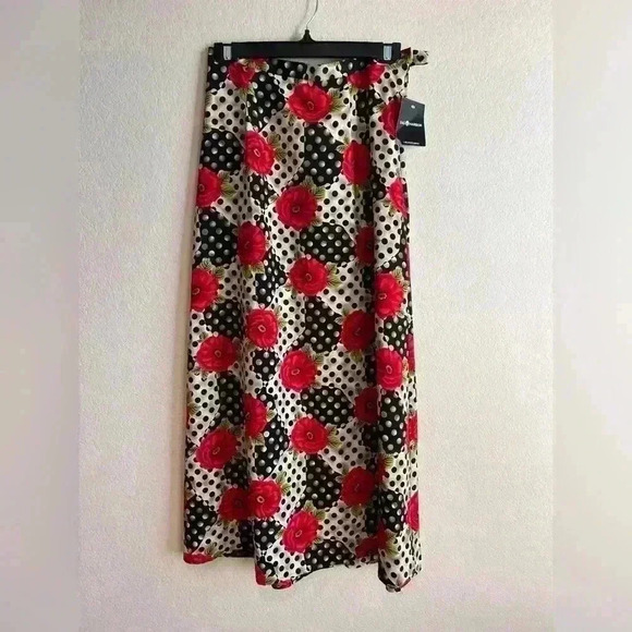 NWT vintage maxi skirt by sag harbor size 8 Flower Anemone Rockabilly Boho 90s - Picture 1 of 5